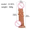 Realistic silicone dildo textured ribs flesh tone adult toy